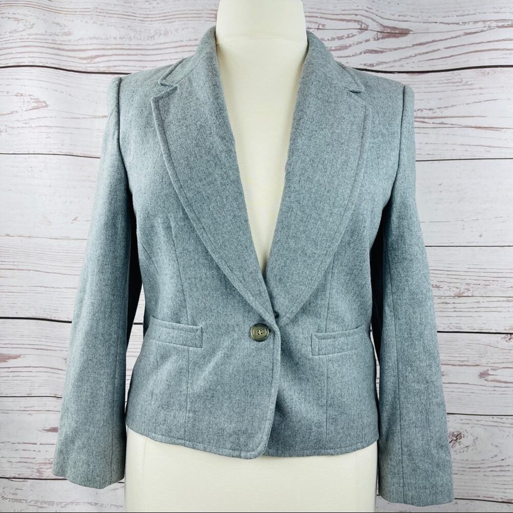 Pendleton grey wool single button vintage jacket - image 1